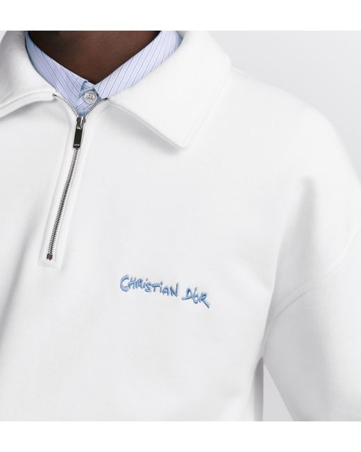 【ディオール】ChristianDior Tag ジップカラースウェットシャツ Dior Christian Tag Sweatshirt With Zipped Collar, Oversized