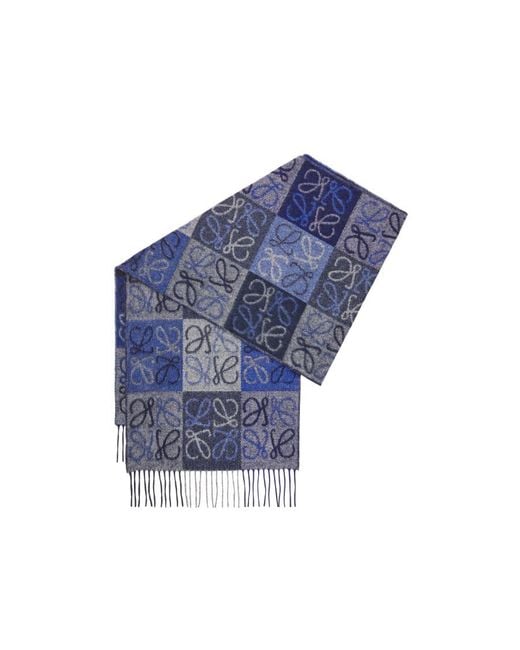Loewe Blue Anagram Scarf