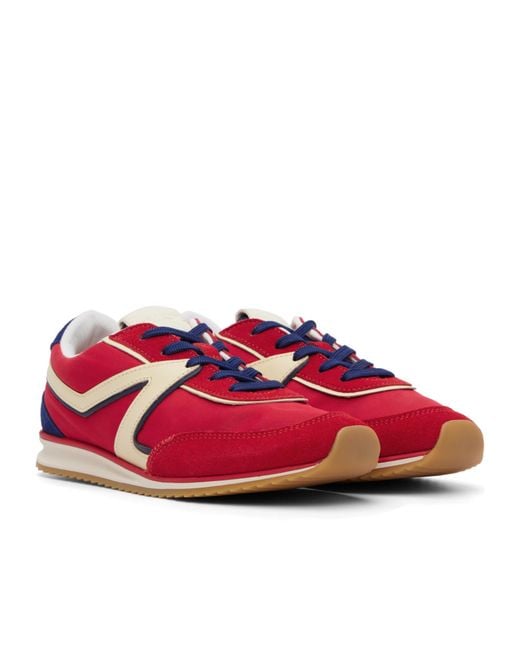 Rag & Bone Red Retro Trainer Sneakers