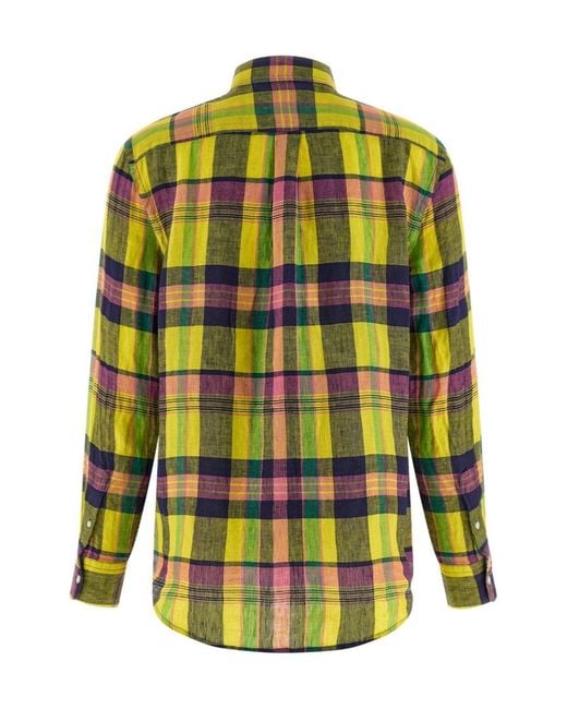 Polo Ralph Lauren Multicolor Checked Curved Hem Shirt