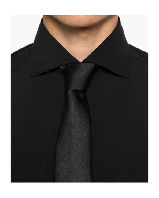 Barba Napoli Black Long-Sleeved Shirt for men