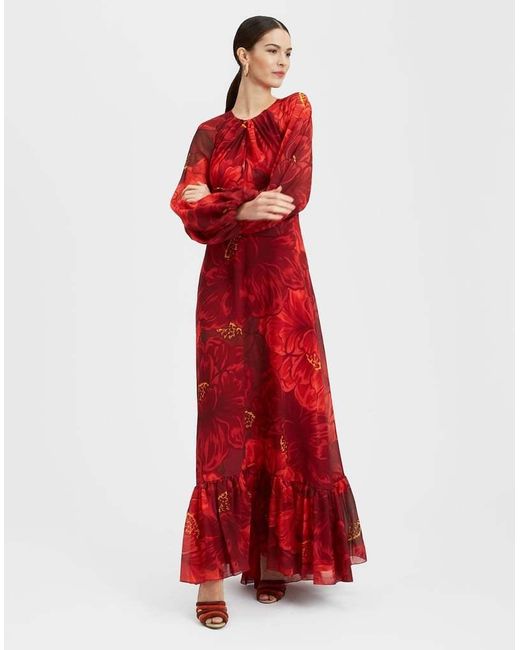 LaDoubleJ Red Eve Open-Back Maxi Dress