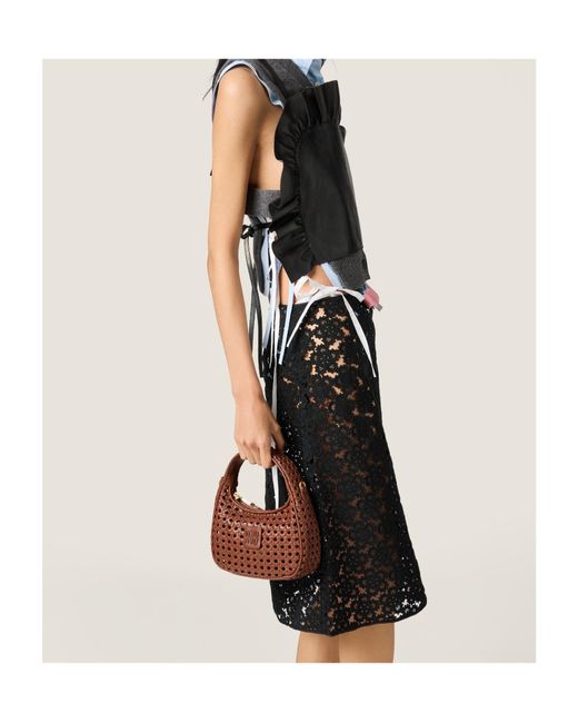 Miu Miu Black Leather Top