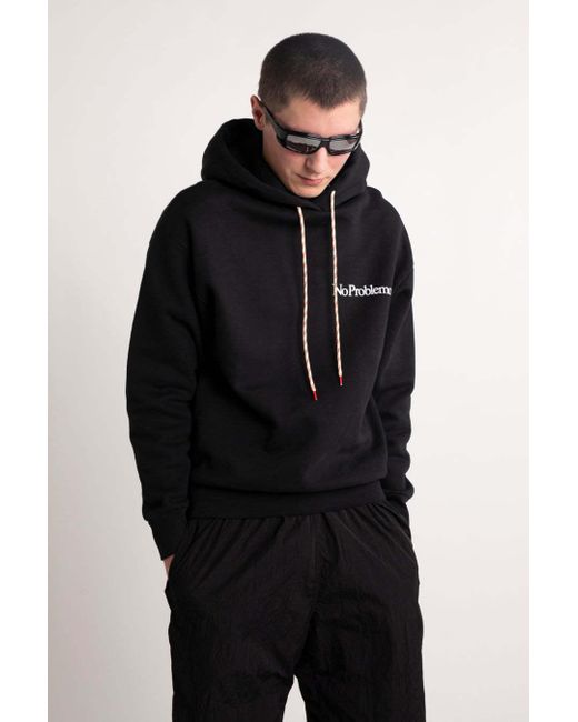 Aries Black Mini Problemo Drawstring Hoodie for men