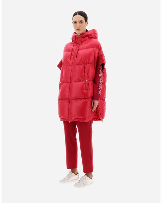 Herno Pink Hooded Quilted Puffer Coat
