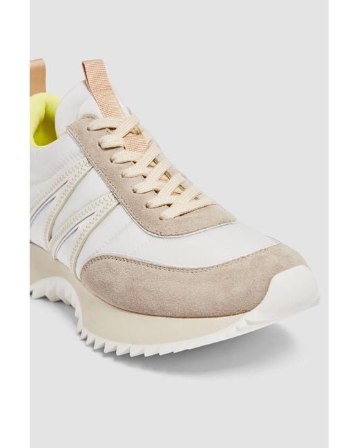 Moncler White Pacey Lace-Up Trainers