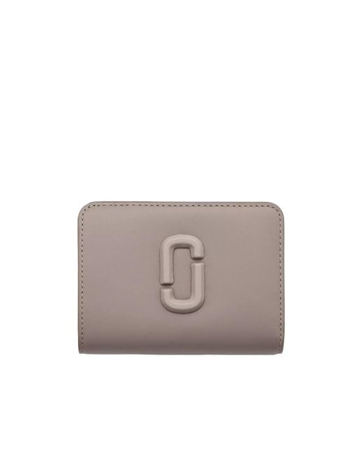Marc Jacobs Gray The Covered J Marc Bi-Fold Mini Wallet