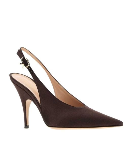Gianvito Rossi Brown Sofia Slingback Heeled Pumps