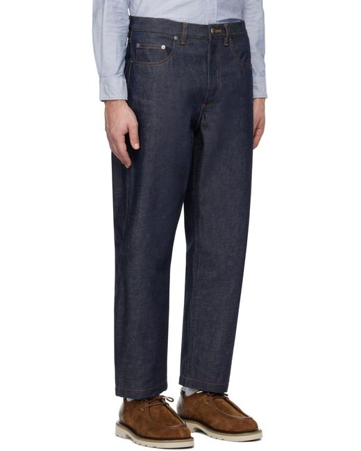 A.P.C. Blue Cotton Jeans for men