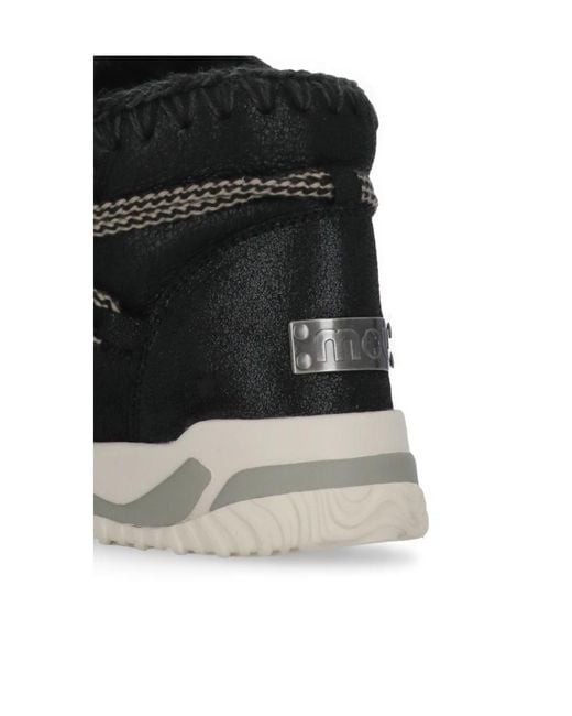 Mou Black Trainer Scoubidoo Lace Boots