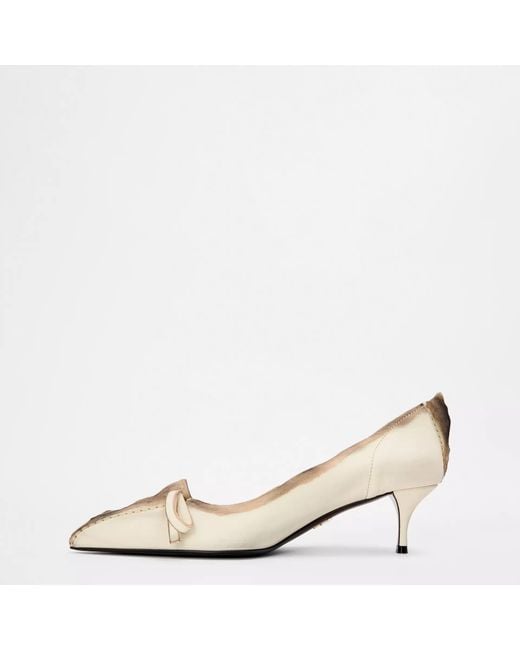 Prada Natural Pointed Toe Stiletto Court Shoes