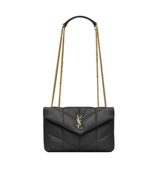 Saint Laurent Black Puffer Toy Quilted Shoulder Bag