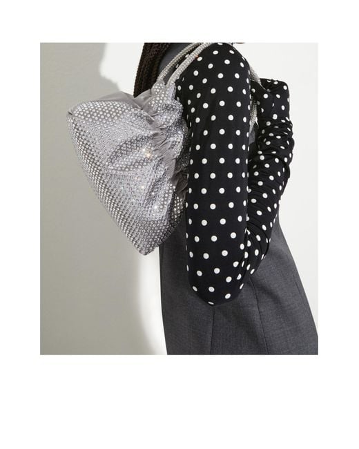 MAX&Co. Gray Rhinestone Shoulder Bag