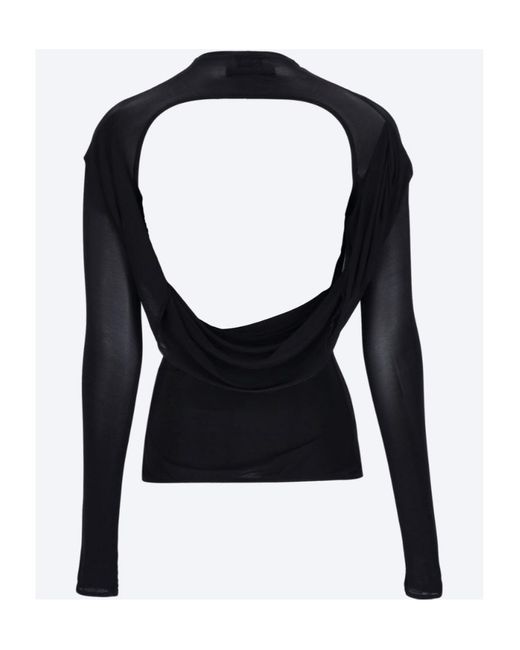 Jean Paul Gaultier Blue Covered Cup Ruched Top