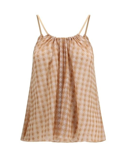 Forte_forte Brown Diamond Jersey Camisole Top