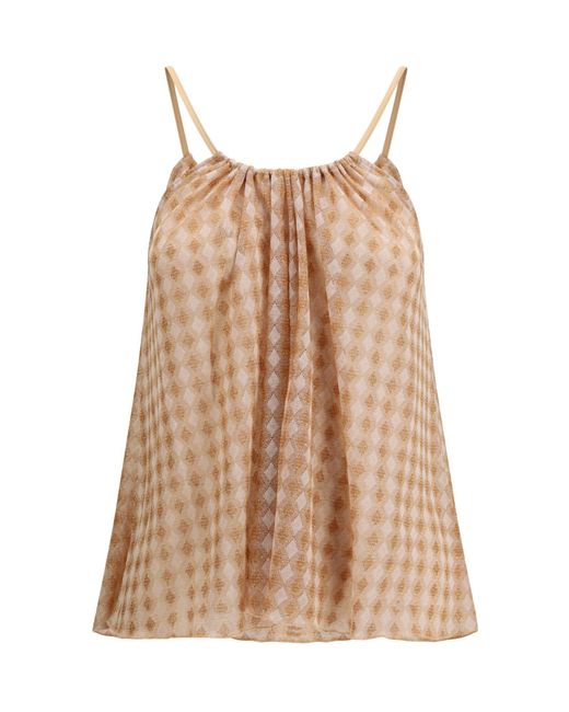 Forte_forte Brown Diamond Jersey Camisole Top