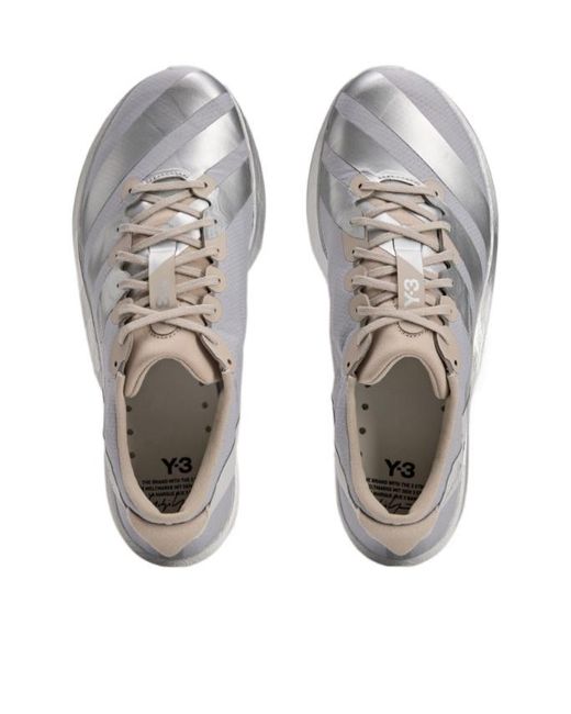 Y-3 Gray Adios 9 Running Shoes for men