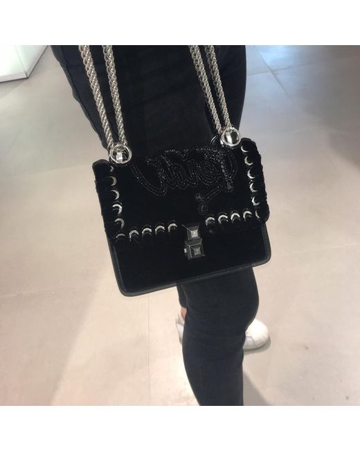 Fendi Black Kan I Logo Embellished Shoulder Bag
