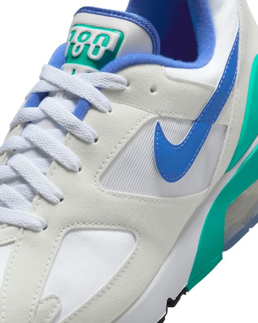 Nike Blue Air Max 180 Ultramarine Logo Patch Sneakers for men