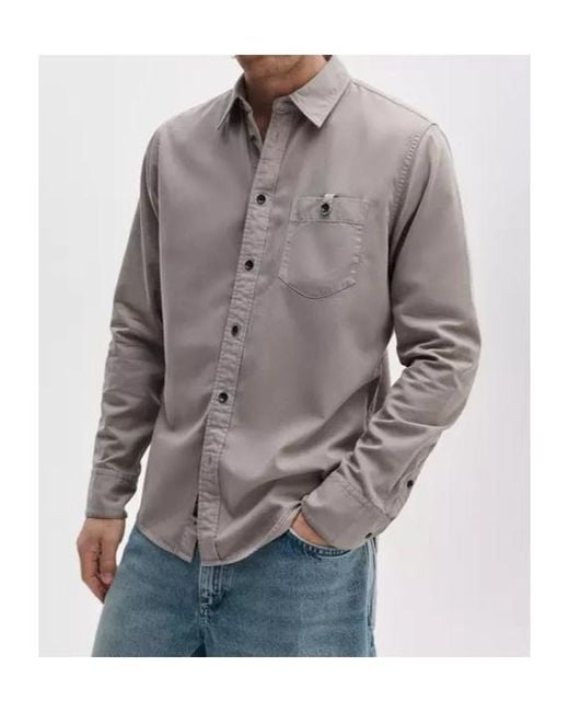 Rag & Bone Gray Long-Sleeve Pocket Shirt for men