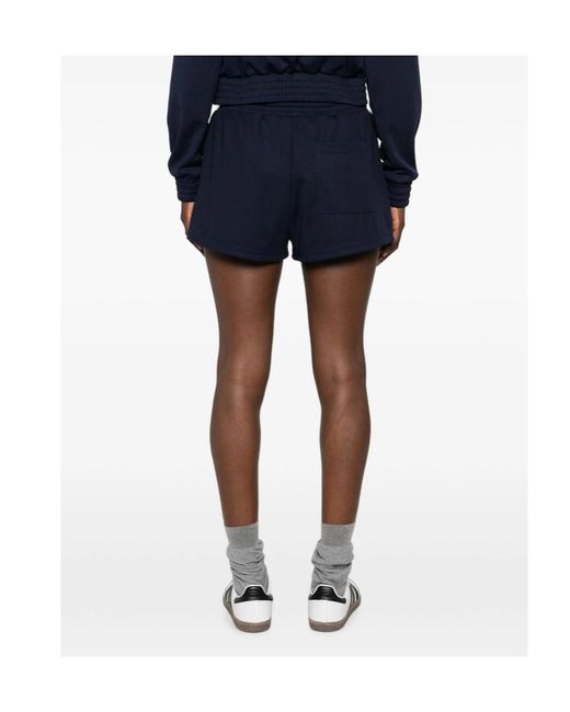 Sporty & Rich Blue Elastic Waist Shorts