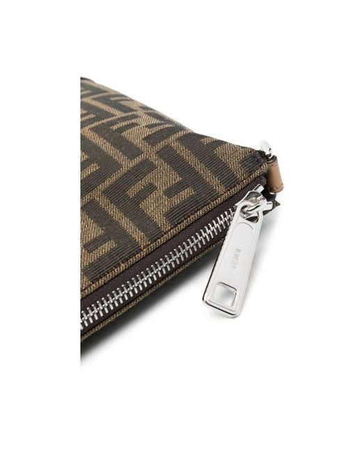 Fendi Multicolor Ff Motif Medium Clutch Bag for men