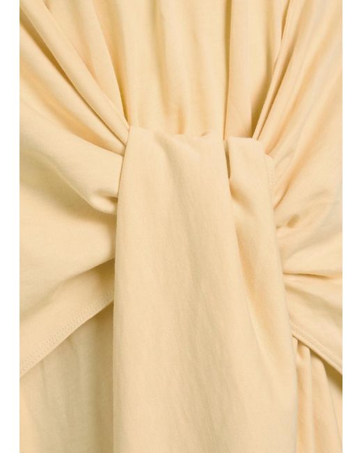 Totême  Metallic Tie-Waist Jersey Midi Dress