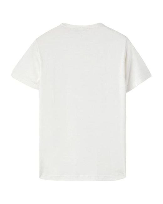 Loro Piana White Short-Sleeved Crewneck T-Shirt for men