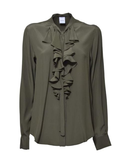Aspesi Green Long-Sleeved Blouse