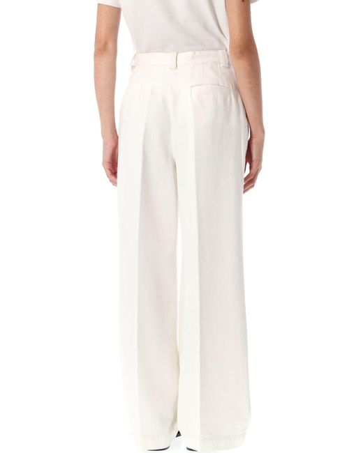 A.P.C. White Tressie Straight-Leg Chino Trousers