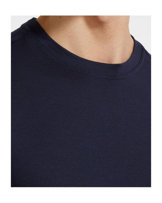 Zegna Blue Short-Sleeved T-Shirt for men