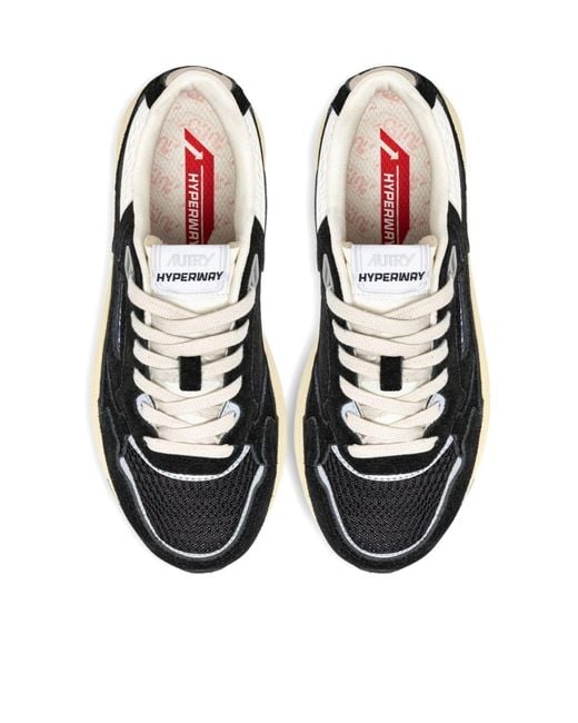 Autry Black Hyperway Low-Top Sneakers