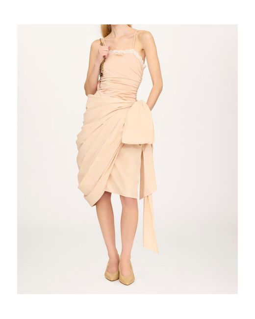 Chloé Natural Chloé Draped Tie-Detail Skirt