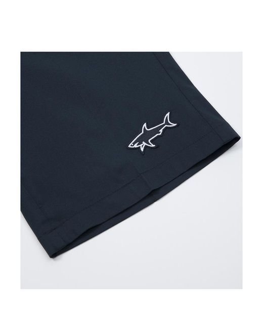Paul & Shark Blue Logo Patch Shorts for men