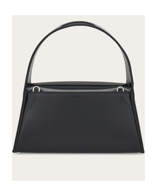 Ferragamo Black Flip Shoulder Bag