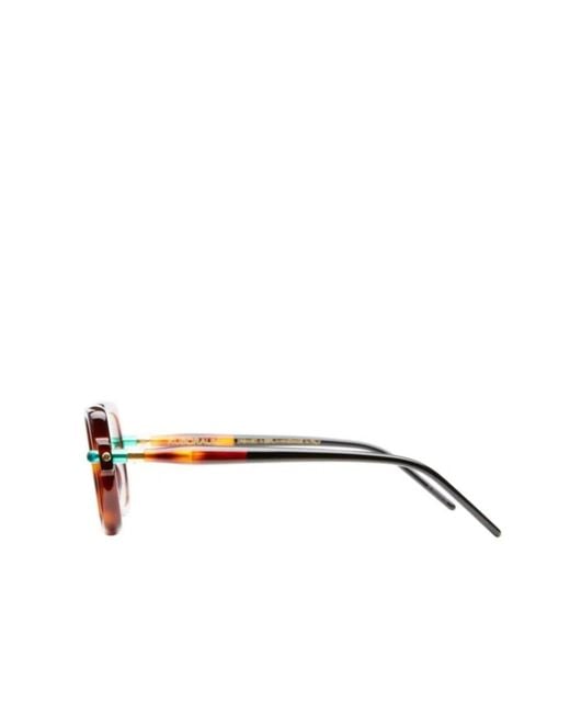 Kuboraum White P4 Hs Square-Frame Glasses for men