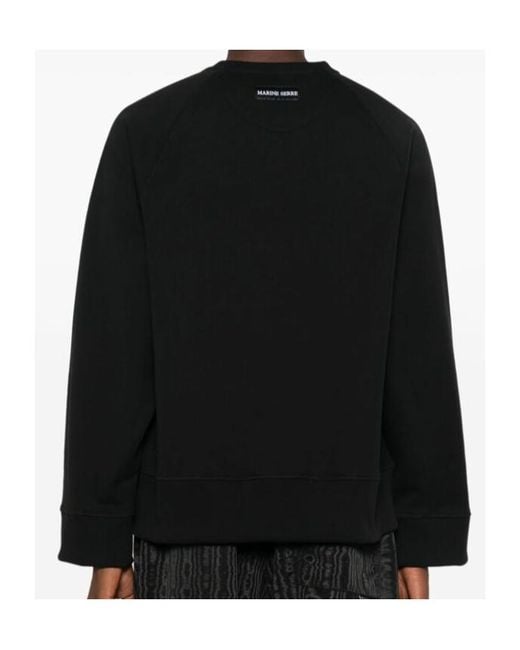 MARINE SERRE Black Moon Logo Printed Crewneck Sweatshirt for men