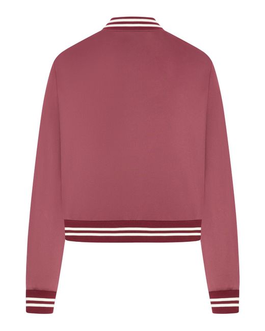 Céline Red Teddy Jacket With Triomphe Logo