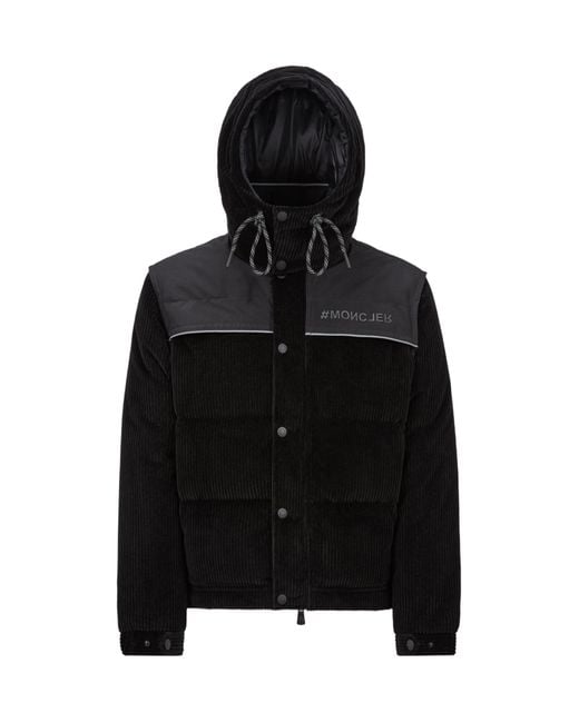 Moncler Black Grenoble Hooded Down Jacket for men