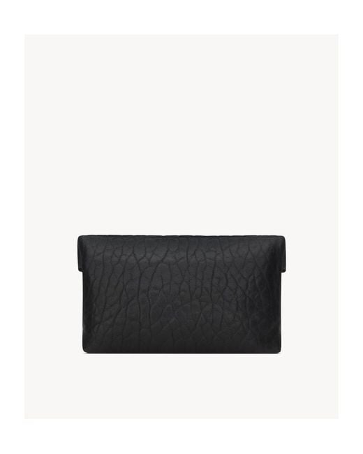 Saint Laurent Black Cassandre Envelope Card Case for men