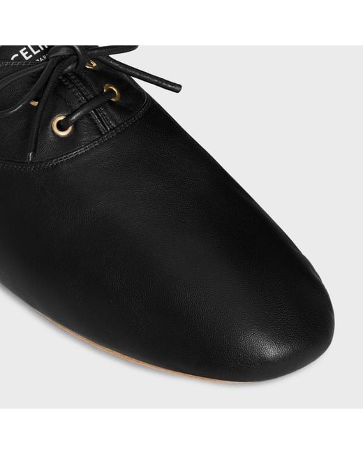 Céline Black Ballet Lace-Up Shoe