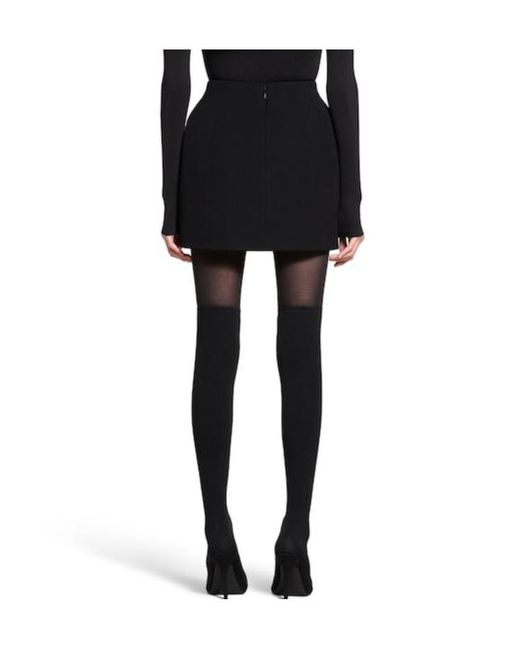 Balenciaga Black Hourglass Mini Skirt
