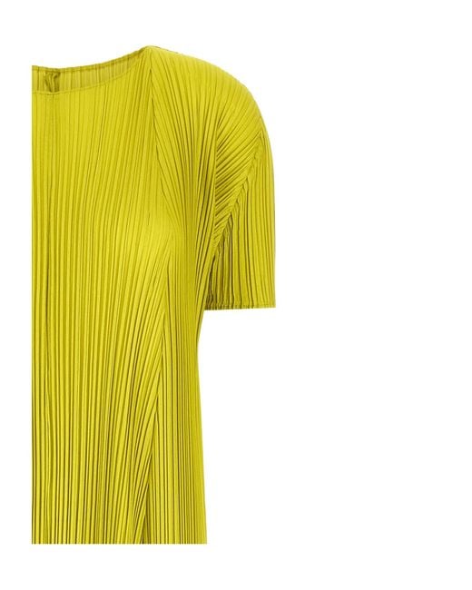 Pleats Please Issey Miyake Yellow Pleats Please Issey Miyake Mellow Pleats Midi Dress