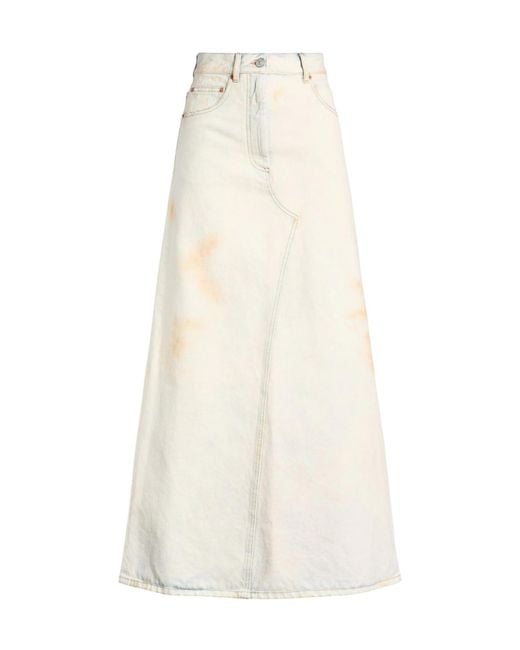 MM6 by Maison Margiela White Tie-Dyed Flared Skirt