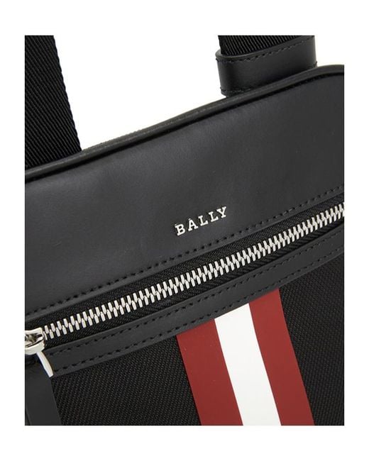 Bally Black Zipper Shoulder Bag for men