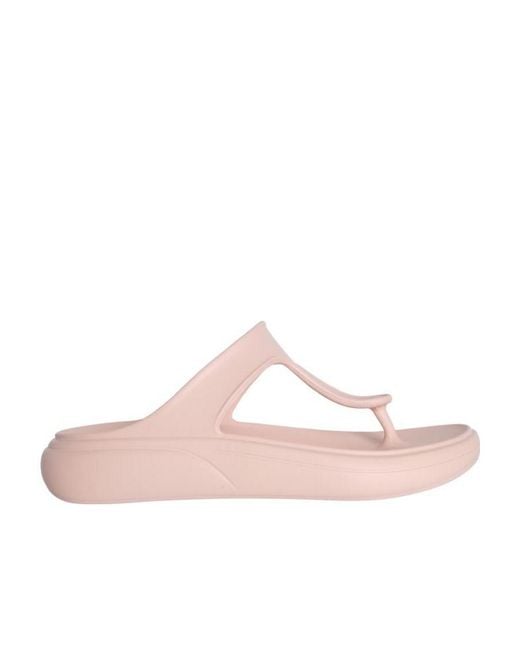 Stuart Weitzman Pink Stuflex T Strap Sandals