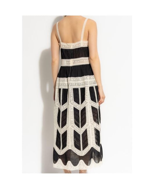 Zimmermann Black Lace-Insert Dress