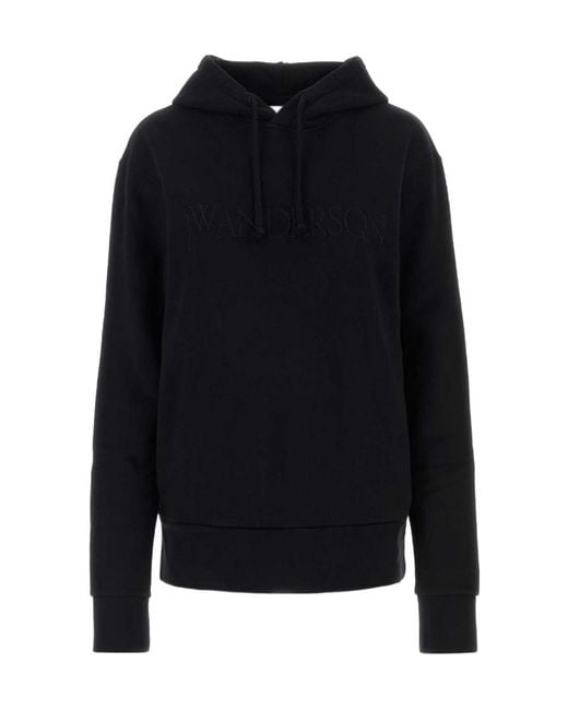 J.W. Anderson Blue Logo-Embroidered Cotton Hoodie