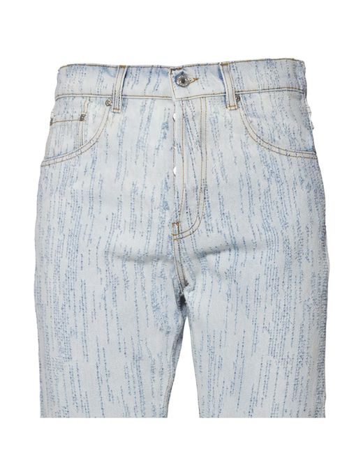 MSGM Gray Stitch Detailed Straight-Leg Jeans for men