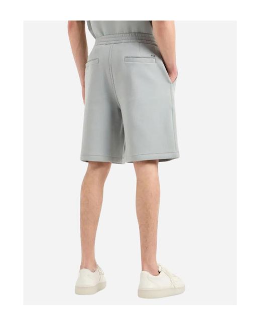Emporio Armani Gray Straight-Leg Bermuda Shorts for men